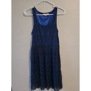 Women's Altar'd State Dress Size Small Dark Navy Lace Sheath Dress Sleeveless